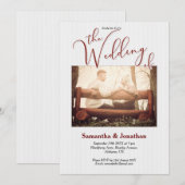 ラスティック フォト パーソナライズ ウェディング 招待状 (正面/裏面)