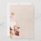 ラスティック フォール イン ラブ フォール クリーム ブライダルシャワー 招待状 (裏面)