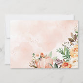 ラスティック フォール ウッドランド フローラル ワイルド ワン 1歳の誕生日 招待状 (裏面)