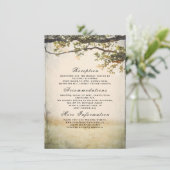 ラスティック フォール ツリー ブランチ ウェディング 詳細 エンクロージャーカード (スタンド正面)