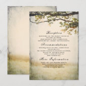 ラスティック フォール ツリー ブランチ ウェディング 詳細 エンクロージャーカード (正面/裏面)