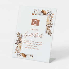 ラスティック フォール テラコッタ フォト ゲストブック ウェディング 台座サイン