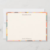 ラスティック フォール ニュートラル おしゃれな カスタム ブライダル シャワー サンキューカード (正面)