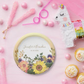 ラスティック フォール フラワーの結婚式 ペーパープレート (パーティー)