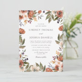 ラスティック フォール フラワーの結婚式 招待状 (スタンド正面)