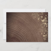 ラスティック フォール フローラル ウッド ウェディング セーブザデート (裏面)