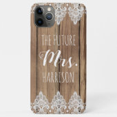 ラスティック フューチャー ミセス エンゲージメント バーンワッドとレース Case-Mate iPhoneケース (裏面)