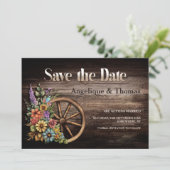 ラスティック フラワー ウェディング セーブザデート (スタンド正面)