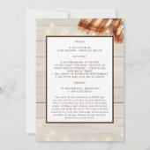 ラスティック フランネル & フィズ 秋のバチェロレッテウィークエンド 招待状 (裏面)