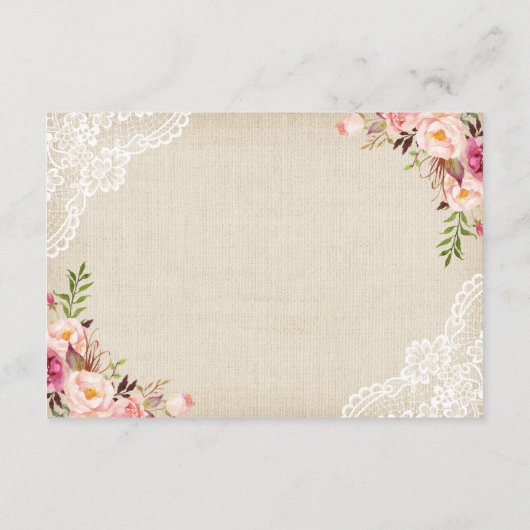 ラスティック フローラルレース バルーン 結婚式 詳細 エンクロージャーカード (裏面)