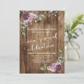 ラスティック フローラル アニバーサリー ヴァウ リニューアル セレブレーション 招待状 (スタンド正面)