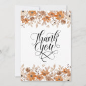 ラスティック フローラル ウェディング サンキューカード (正面)