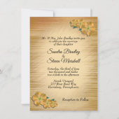 ラスティック フローラル ウェディング 招待状 (正面)