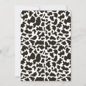 ラスティック フローラル & ウシ柄 ウェスタン ブライダル シャワー 招待状 (裏面)