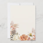 ラスティック フローラル オータム ウェディング レセプション 招待状 (裏面)