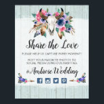 ラスティック フローラル カウ スカル ボーホー ウェディング ハッシュタグ フォト ポスター<br><div class="desc">とってもボヘミアンチック!柔らかなラスティック感とトレンディなボヘミアンスタイルが、自然な水彩画風のデザインに溶け込み、遊び心とロマンスを醸成。エレガントな南西部デザインが、羽毛と花の要素を飾ったトライバル カウ スカルを中心に据え、砂漠をテーマにした現代的な祝賀会に最適!
• カスタマイズしよう! テンプレートに従って独自のテキストを追加するか、「カスタマイズ」ボタンをクリックして、フォント、テキスト サイズ、色、配置などの詳細な変更を行います。
• 座標! Southwestern Vibes ウェディング コレクションを参照して、招待状、披露宴の装飾、ギフトなど、すべての一致する製品をご覧ください。</div>