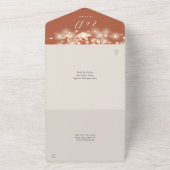 ラスティック フローラル ストリング ライト 詳細 秋の結婚式 オールインワン招待状 (外側)