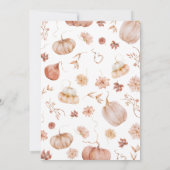 ラスティック フローラル パンプキン 感謝祭 ディナー 招待状 (裏面)