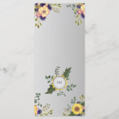 ラスティック フローラル パープル ウェディング メニュー (裏面)