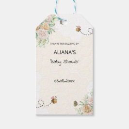 ラスティック フローラル ビー テーマ ハニカム パーティー ギフトタグ