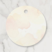 ラスティック フローラル ピーチ ローズ ウェディング サンクス フェイバータグ (裏面)