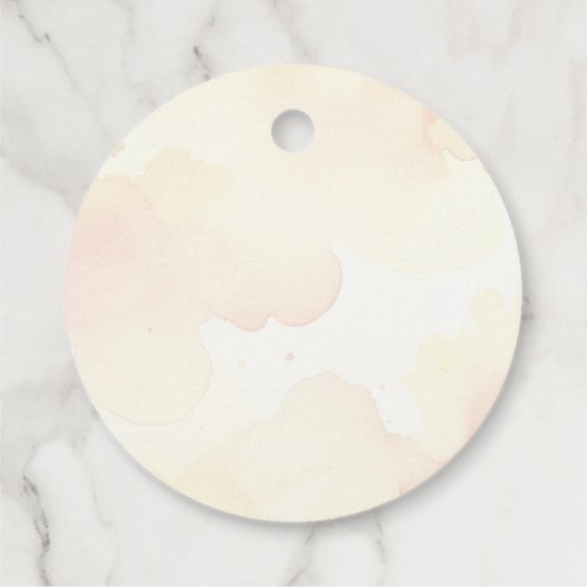 ラスティック フローラル ピーチ ローズ ウェディング サンクス フェイバータグ (裏面)