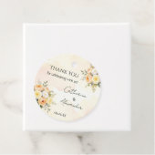 ラスティック フローラル ピーチ ローズ ウェディング サンクス フェイバータグ (インサイチュ)