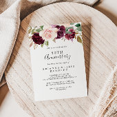 ラスティック フローラル フォリアージュ 50周年記念結婚式 招待状