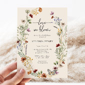 ラスティック フローラル ブライダル シャワー 招待状