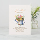 ラスティック フローラル ブーケ 招待状 (スタンド正面)