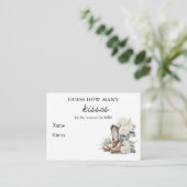 ラスティック フローラル ブーツ ブライダル シャワー ウェディング ゲーム エンクロージャーカード (スタンド正面)