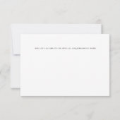 ラスティック フローラル ボウ ウィングス RSVP カード (裏面)