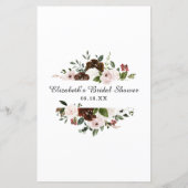 ラスティック フローラル | ボヘミアンビューティー ブライダルシャワー ゲーム (裏面)