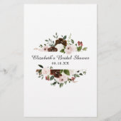 ラスティック フローラル | ボヘミアンビューティー ブライダルシャワー ゲーム (裏面)