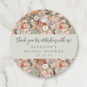 ラスティック フローラル ボヘミアンブライダルシャワー オーダーメイド サンクス フェイバータグ (裏面)