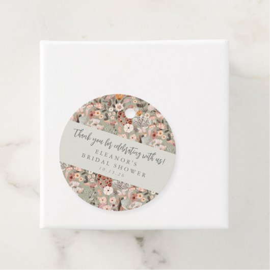 ラスティック フローラル ボヘミアンブライダルシャワー オーダーメイド サンクス フェイバータグ (インサイチュ)