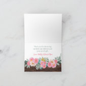 ラスティック フローラル 折りたとう式 サンクス カード (内部)