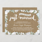 ラスティック フローラル 25周年結婚記念日パーティー 招待状 (正面/裏面)