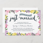 ラスティック フローラル | 75周年 結婚記念日 招待状 (正面/裏面)