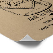 ラスティック ブライダル シャワー ゲーム サイン - キスの数 (角)