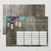 ラスティック ブライダル シャワー スキャッターゴリーズ ラブ ゲーム (正面/裏面)