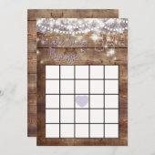 ラスティック ブライダル シャワー ビンゴ ゲーム (正面/裏面)