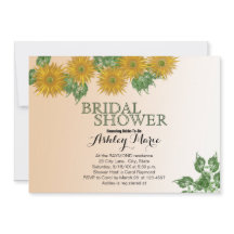 ラスティック ブライダル シャワー 花 葉 ゴールド オンブレ