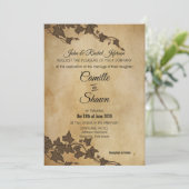 ラスティック ブラウン アイビー ウェディング 招待状 (スタンド正面)