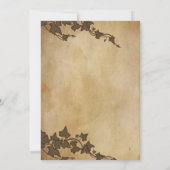 ラスティック ブラウン アイビー ウェディング 招待状 (裏面)