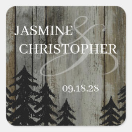 ラスティック ブラックフォレスト ウェディング スクエアシール