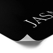 ラスティック ブラック テラコッタとピーチ フラワーズ ウェディング ポスター (角)