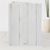 ラスティック ブラッシュ ウォーターカラー フラワー ヴィンテージ ウェディング サンキューカード (裏面)