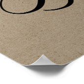 ラスティック ブラッシュ クラフト フローラル ブライダル シャワー ウェルカム ポスター (角)