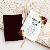 ラスティック ブラッシュ バーガンディ ブランシュ with the Bride シャワー 招待状